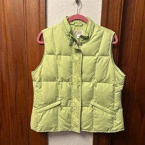 Talbots Lime Green Puffer Vest NWOT